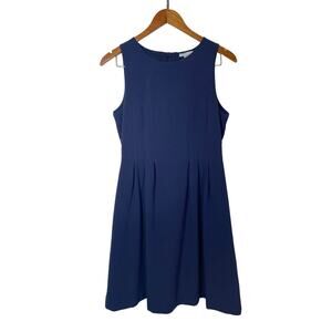 H&M Dark Blue Flare Dress Size 8 • 37” Length